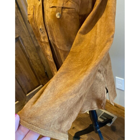 Reversable Womens Jacket ? Suede Brown & Cheetah Print other Side Sz ? Large - Picture 6 of 12
